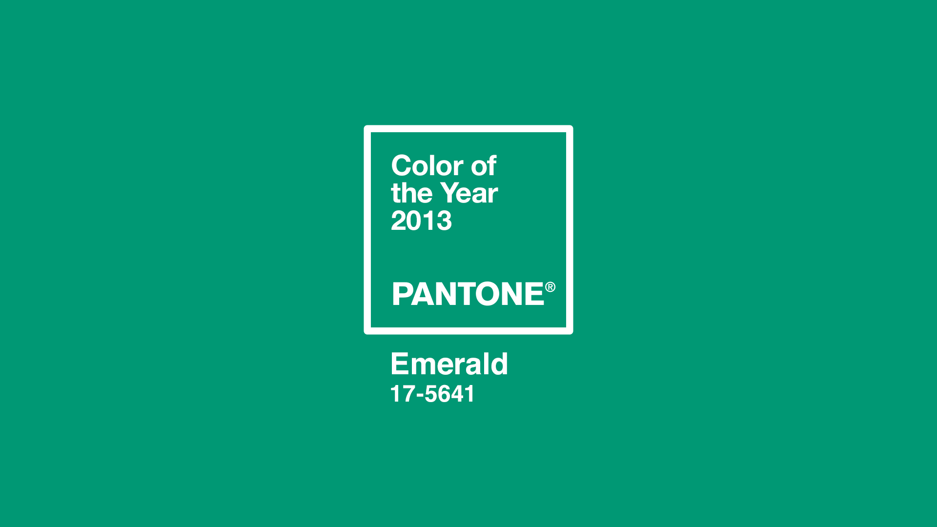 2013. Emerald — PANTONE 17-5641