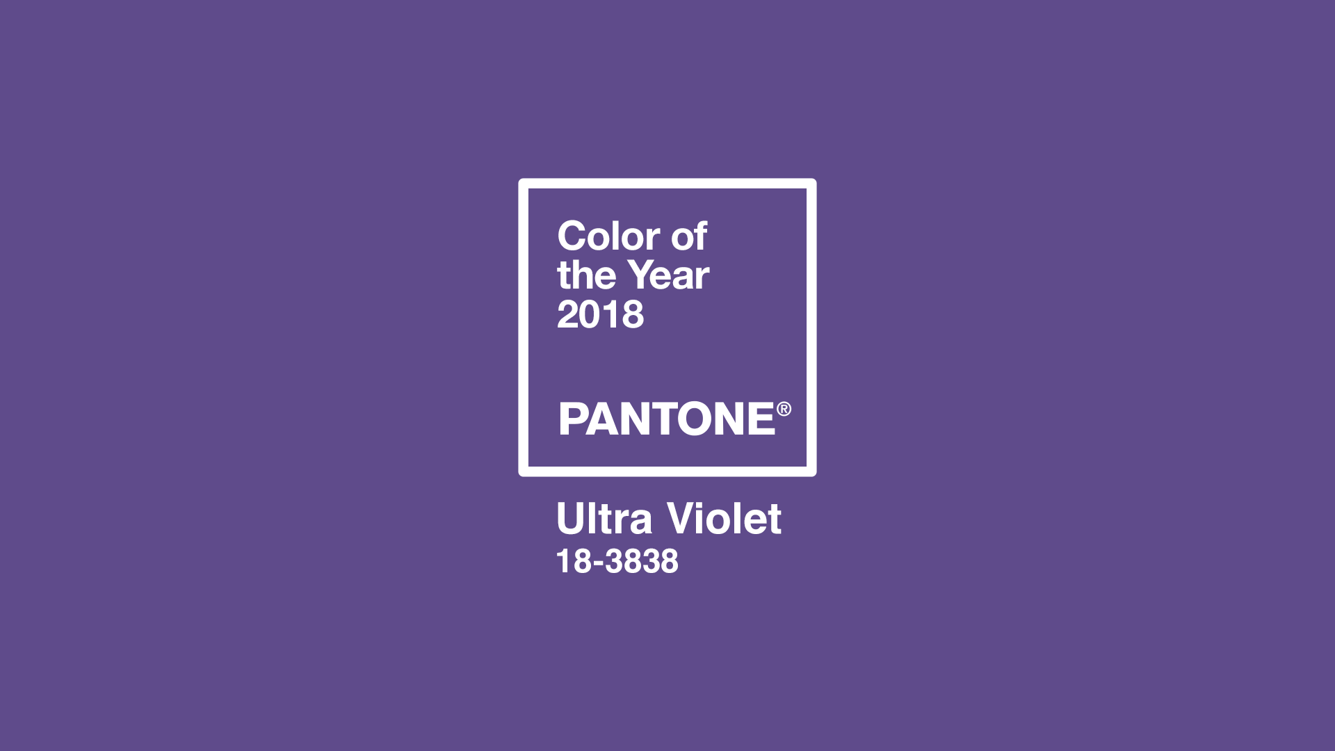 2018. Ultra Violet — PANTONE 18-3838